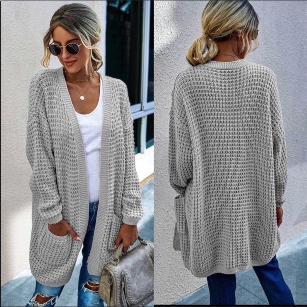 Gray Light Weight Cardigan - Picture 3 of 3